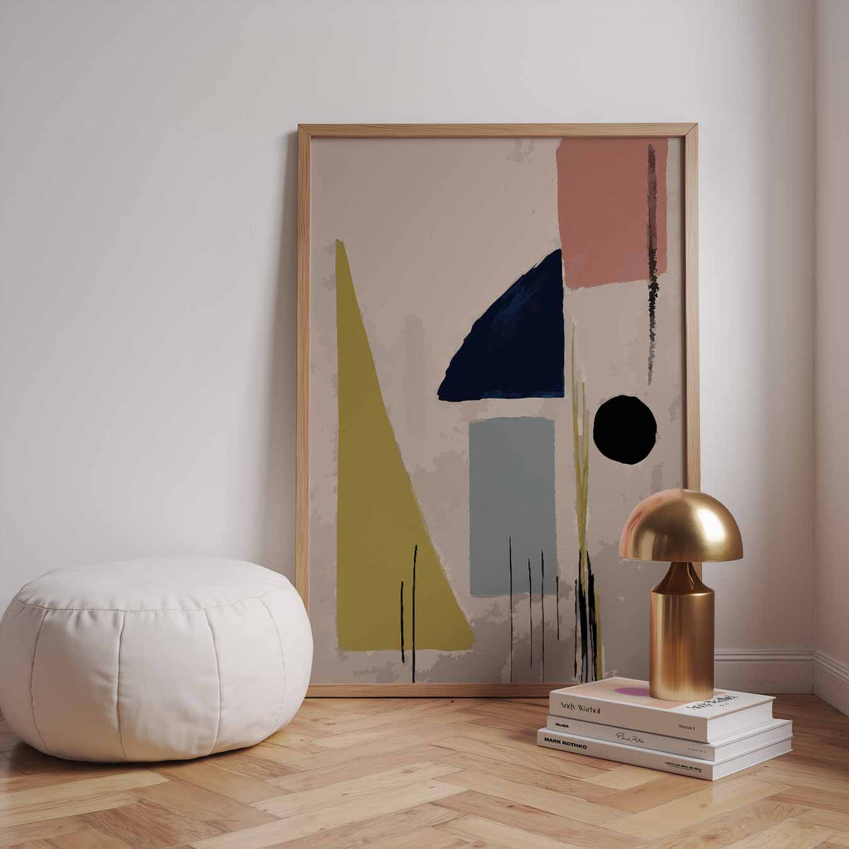 Moderne Abstracte Kunstposter – staande kleurrijke abstracte wanddecoratie van WallArtistic