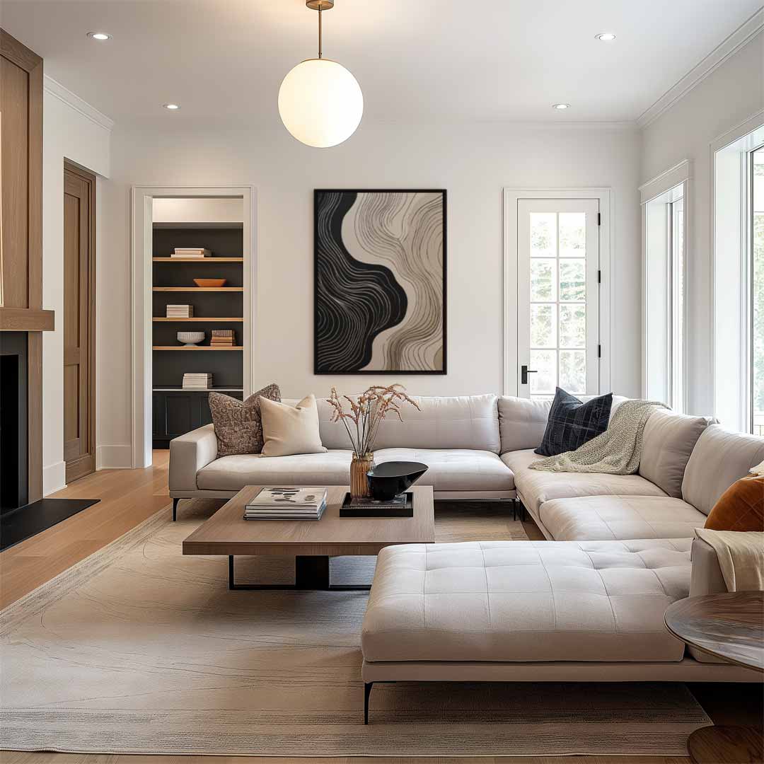 Zacht Golvende Lijnen – staand kunstwerk voor modern interieur