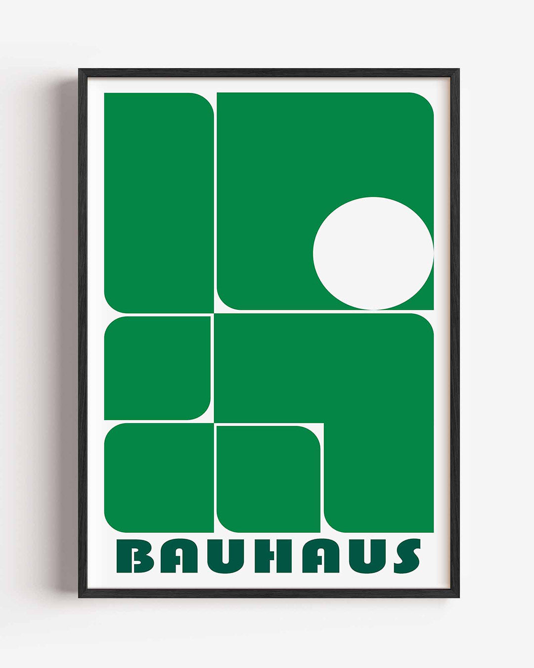 Vorm en balans – staande Bauhaus poster als wanddecoratie