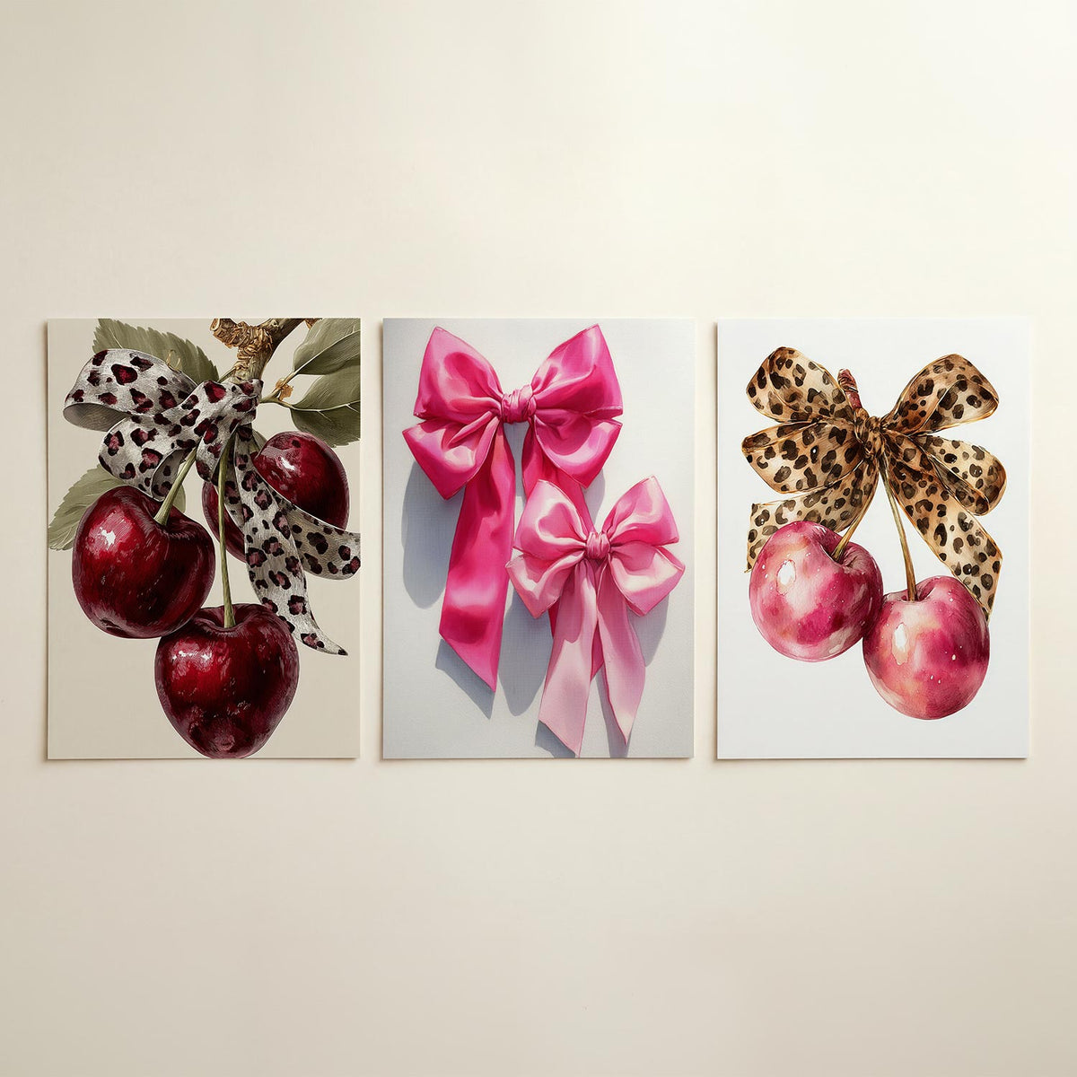 Fruitige elegantie driedelige posterset in interieur