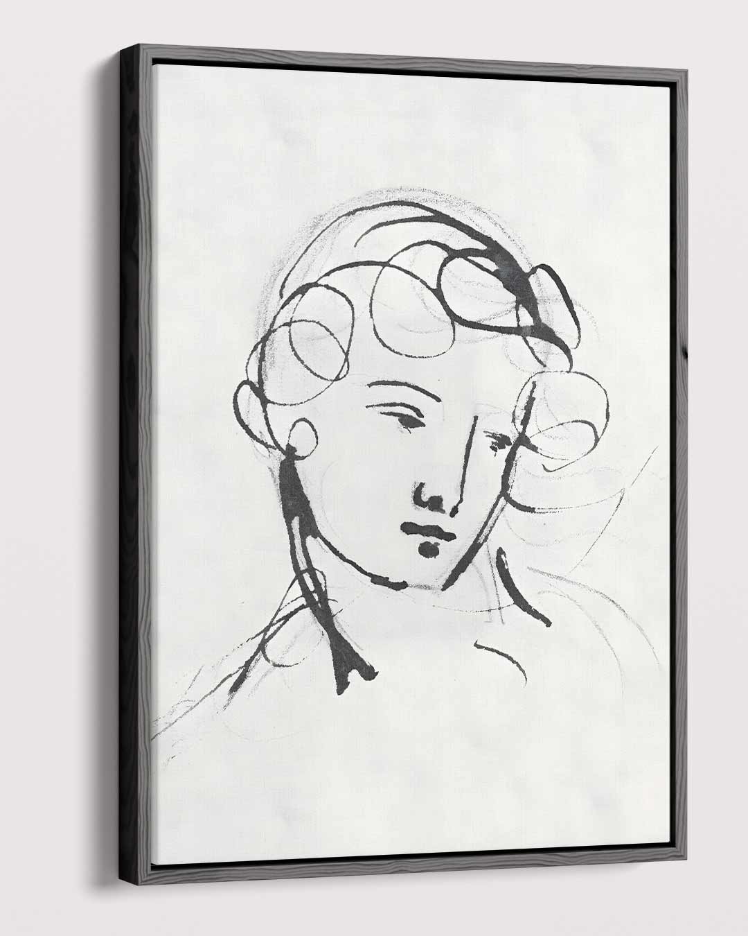 Elegante Lijntekening Portret – plexiglas wanddecoratie in portret formaat
