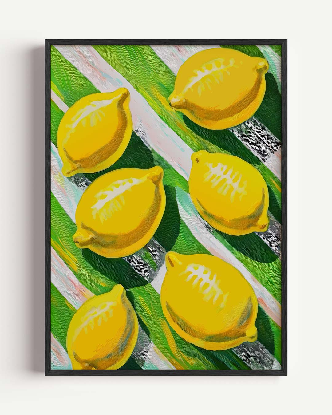 Zonnige Citroenen Kunstposter – keuken portret poster als wanddecoratie