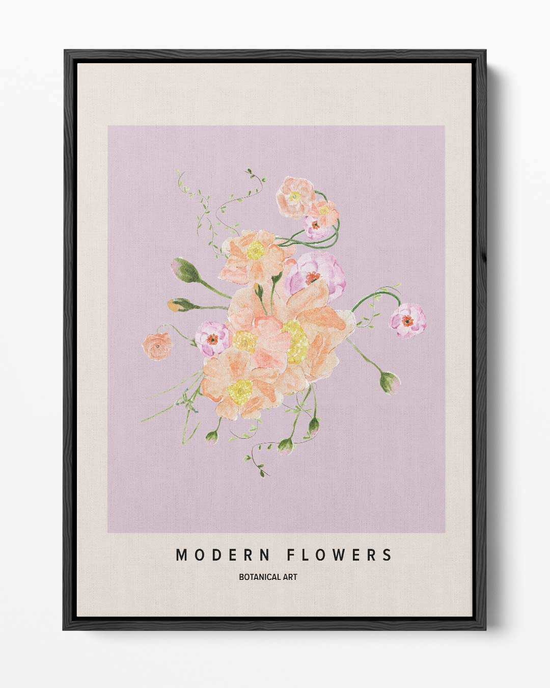 Moderne Bloemen Botanische Kunst – portret kunstwerk als wanddecoratie
