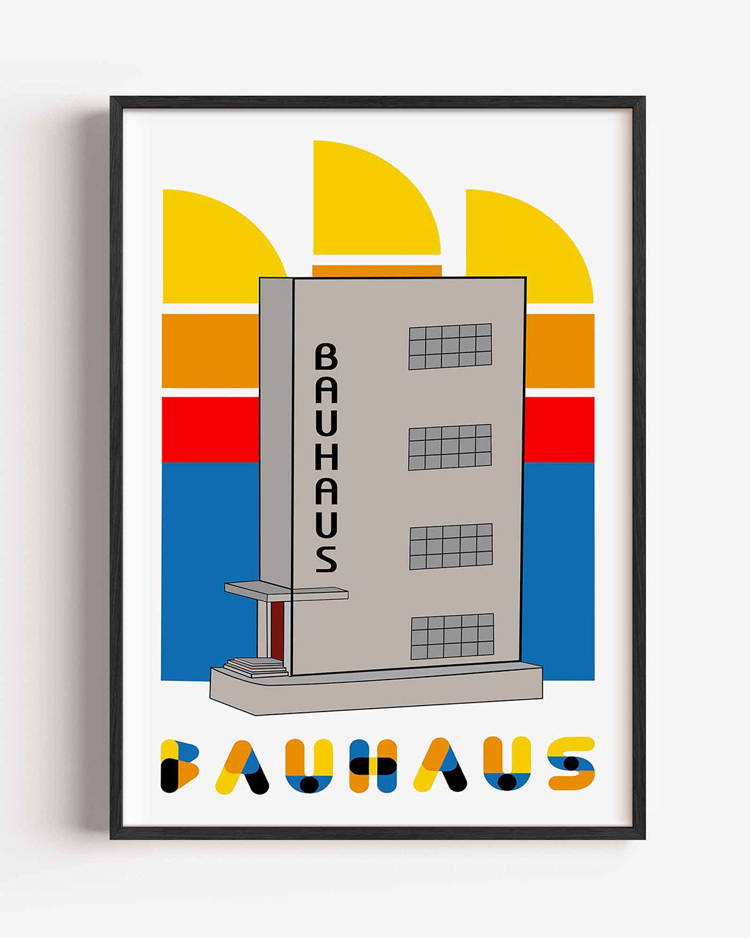 Vormen en vlaken – staande Bauhaus poster als wanddecoratie