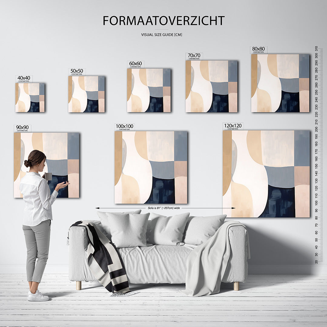 Organische vormen compositie kunstwerk – materiaalweergave – dit werk toont een harmonie van vloeiende vormen en zachte