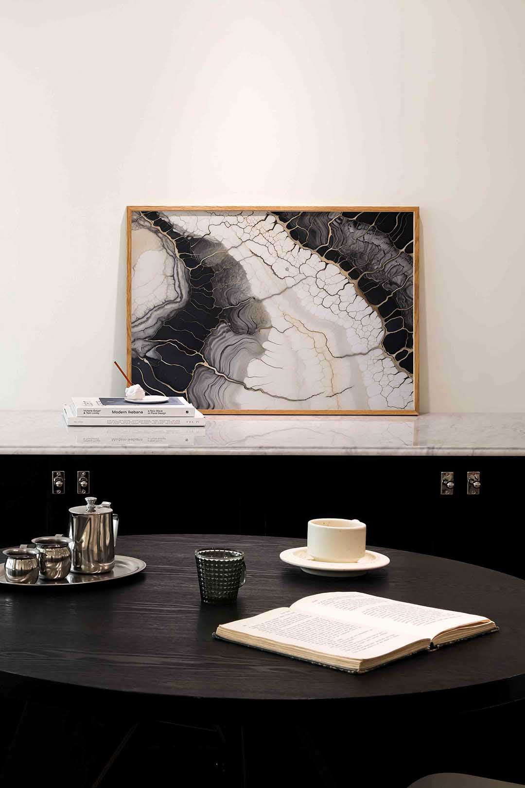Abstracte lijnen – abstracte poster in liggend formaat