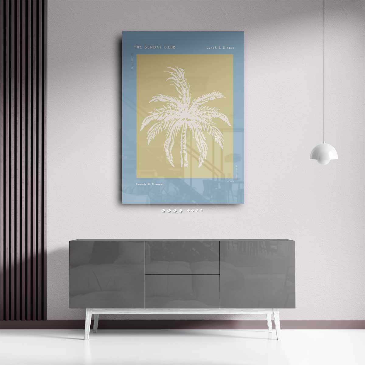 Tropische Palmboom Kunstprint – staand kunstwerk voor modern interieur
