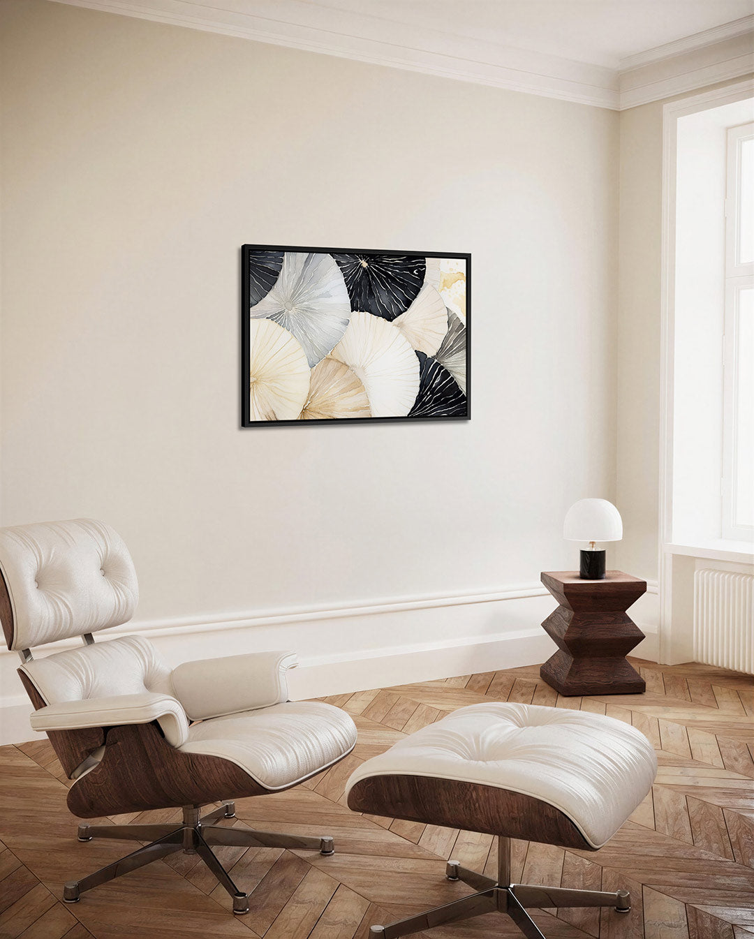 Organische vormen – Liggende wanddecoratie – alternatieve weergave van het kunstwerk