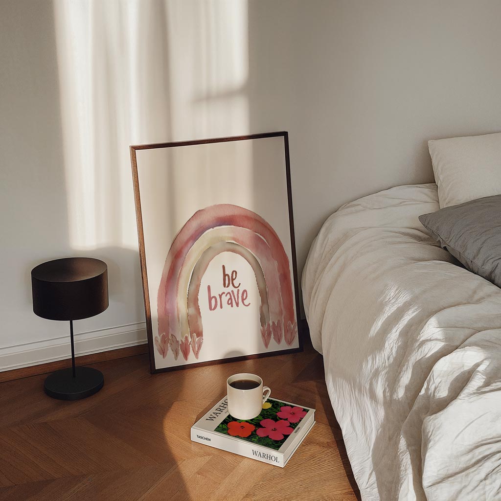 Moedige Regenboog – staande kinderkamer wanddecoratie van WallArtistic