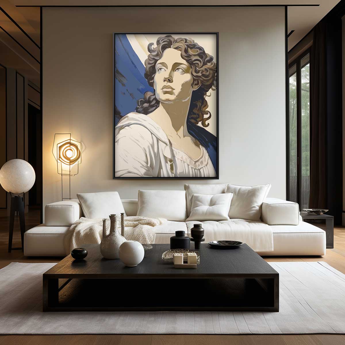 Inspirerende Blik – kunstwerk met zwarte baklijst