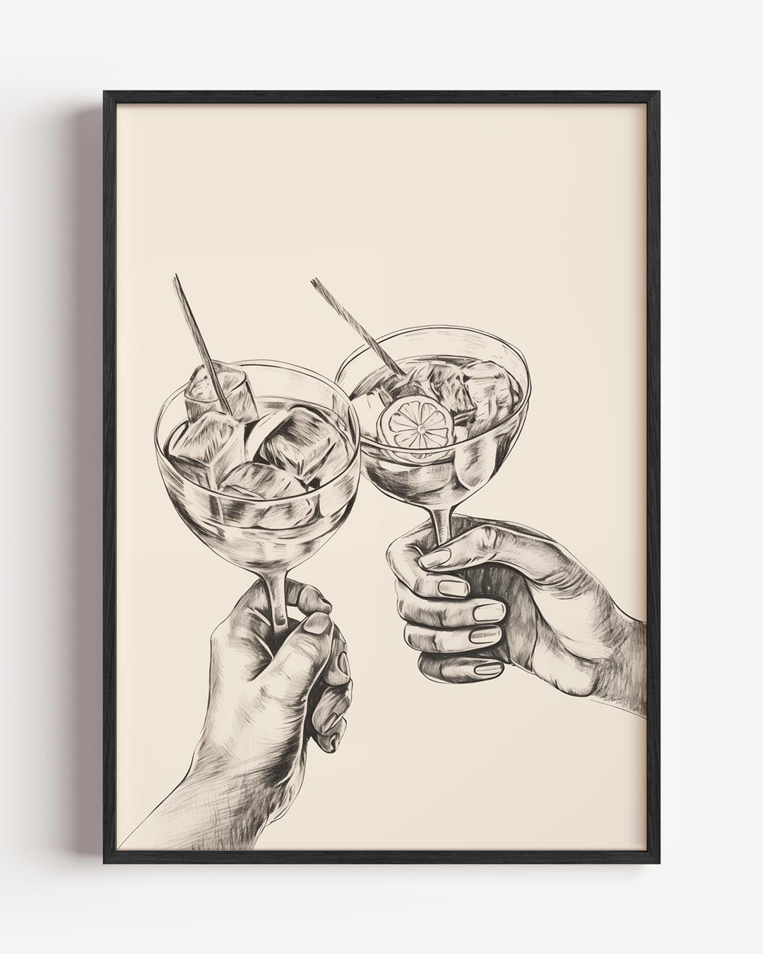 Cheers Illustratie – kerst portret poster als wanddecoratie