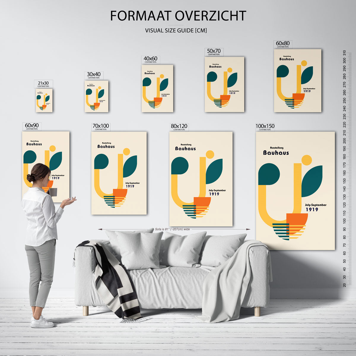Abstracte – geometrische poster in Bauhaus-stijl van WallArtistic