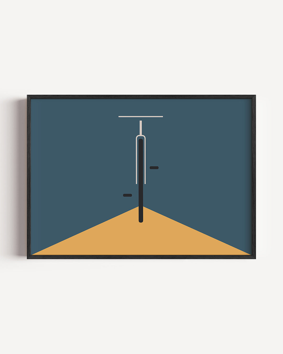 Lijnen en vlakken – liggende Bauhaus poster als wanddecoratie