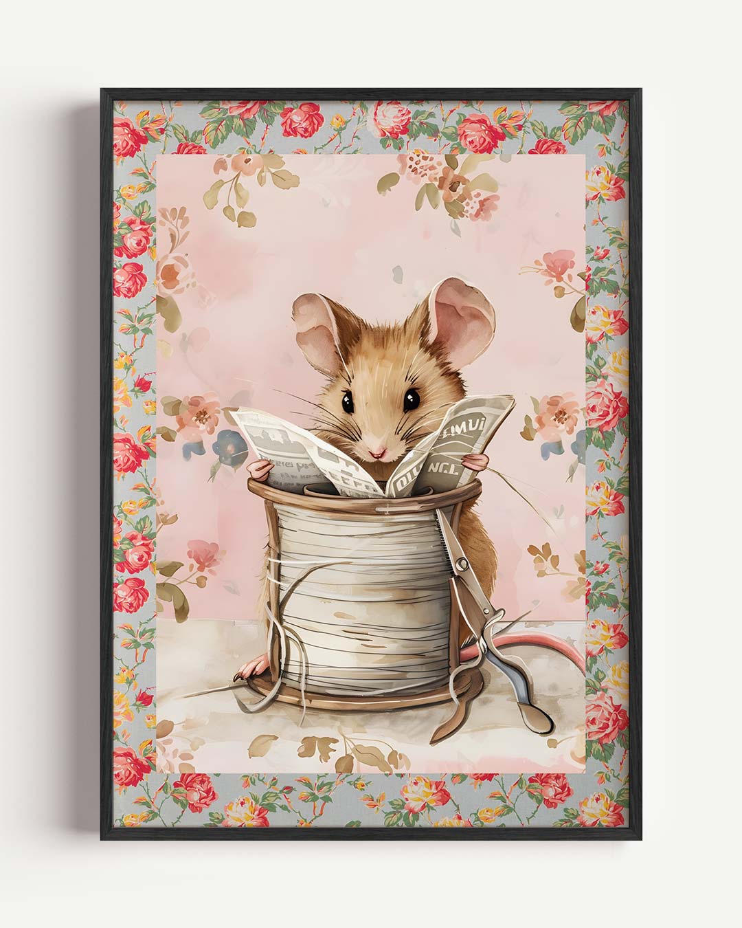 Schattige Muizenposter – kids portret poster als wanddecoratie