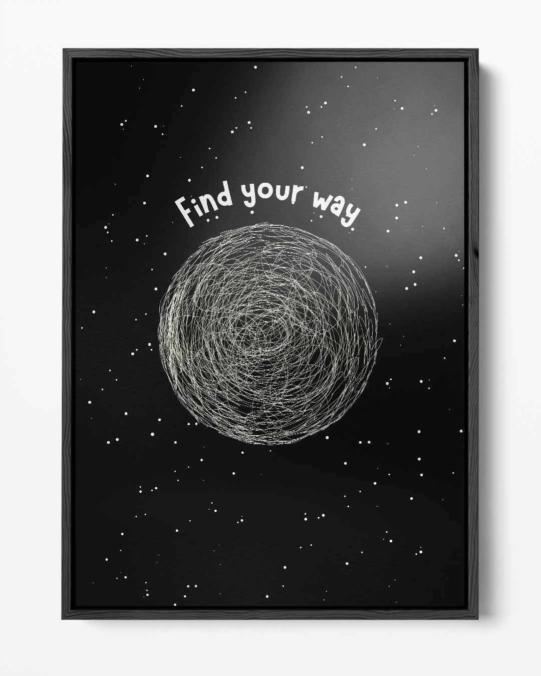 Find Your Way – portret kunstwerk als wanddecoratie