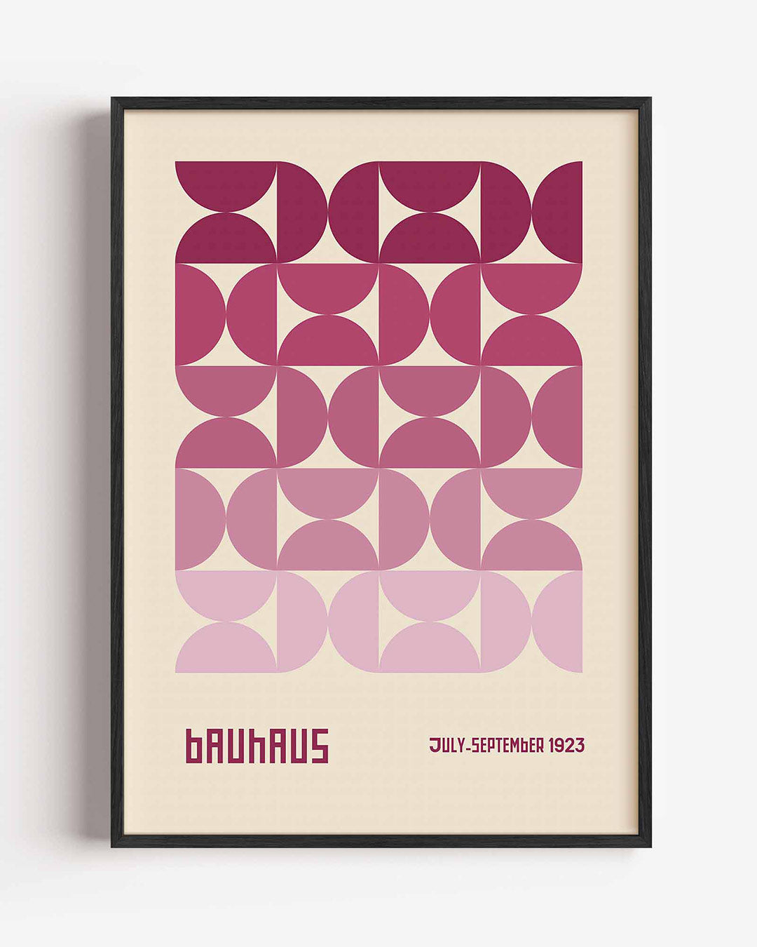 Vormritme en kleur – staande Bauhaus poster als wanddecoratie