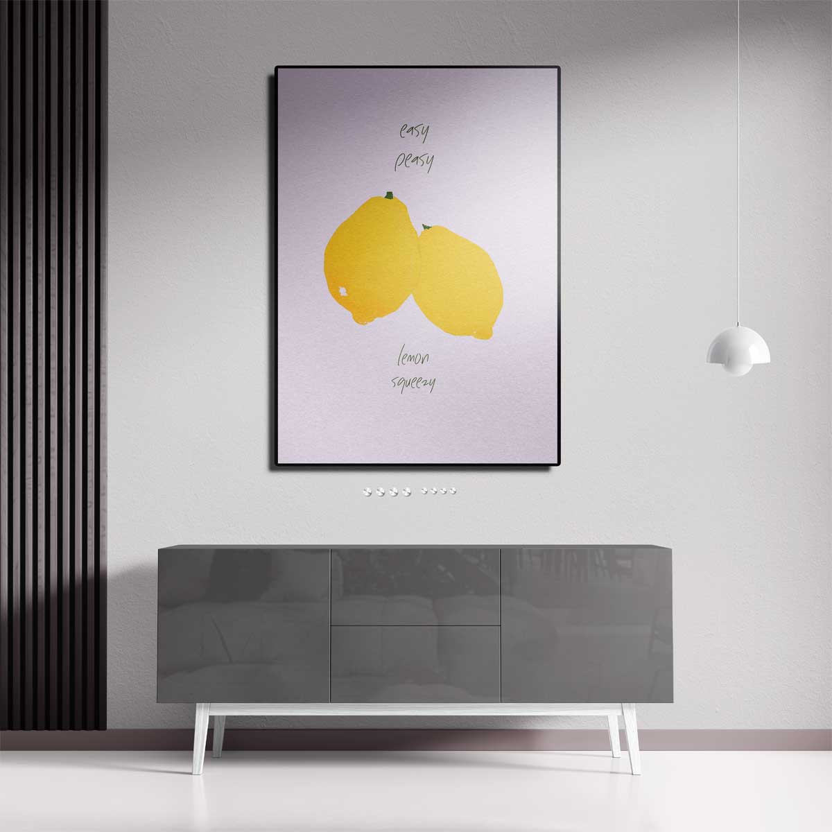Easy Peasy Lemon Squeezy – canvas kunstwerk als wanddecoratie