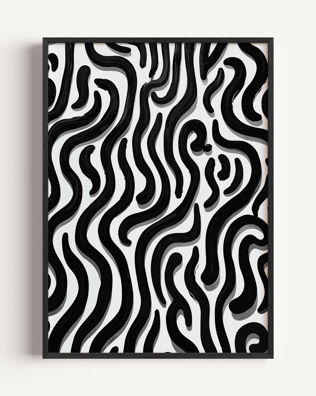 Stijlvolle Zebra Strepen – kleurrijke abstracte portret poster als wanddecoratie