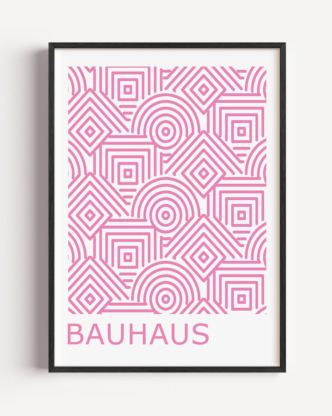 Lijnen en patronen – staande Bauhaus poster als wanddecoratie