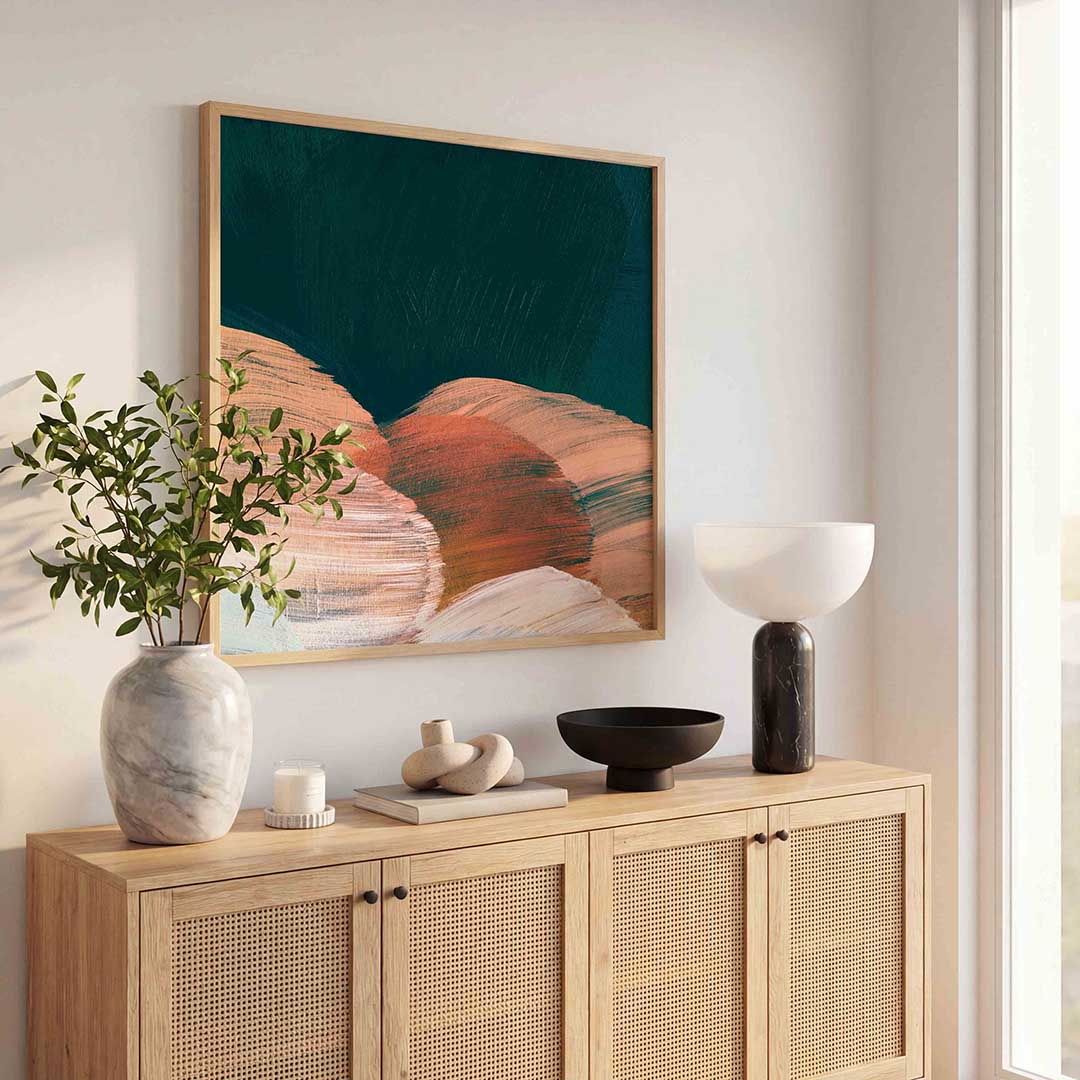 Abstracte vormen – schilderkunst als moderne vierkante poster