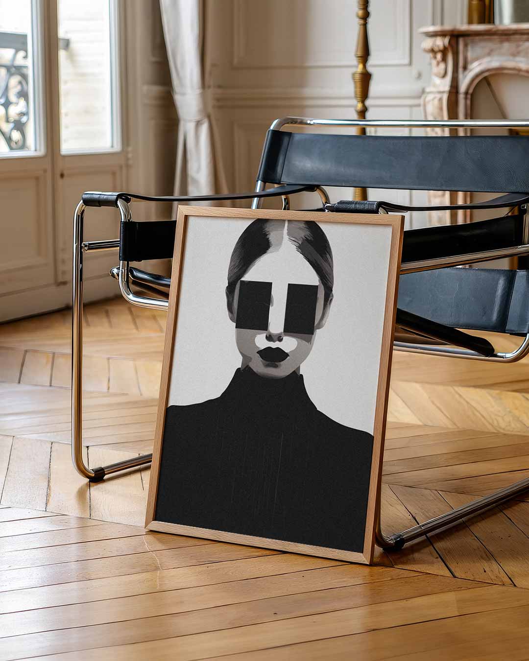 Moderne Mystieke Vrouwenposter – staande muurposter met zomerse uitstraling