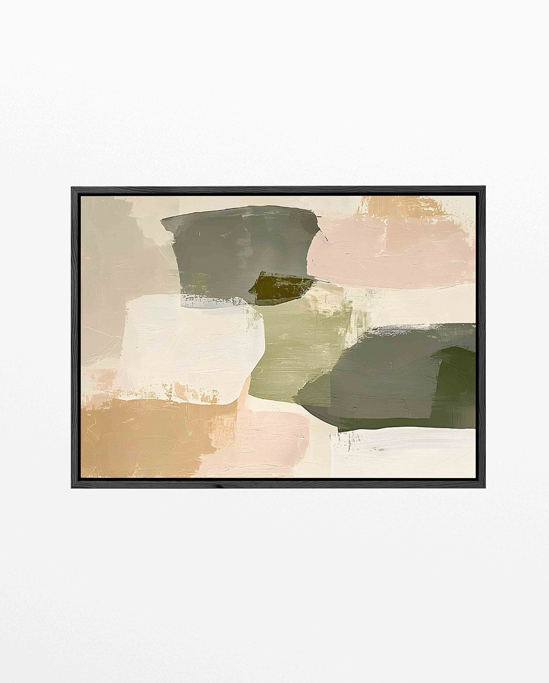 Zachte vormen compositie – liggend abstract kunstwerk