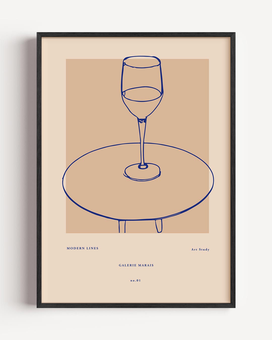Moderne Lijnen Wijnposter – keuken portret poster als wanddecoratie