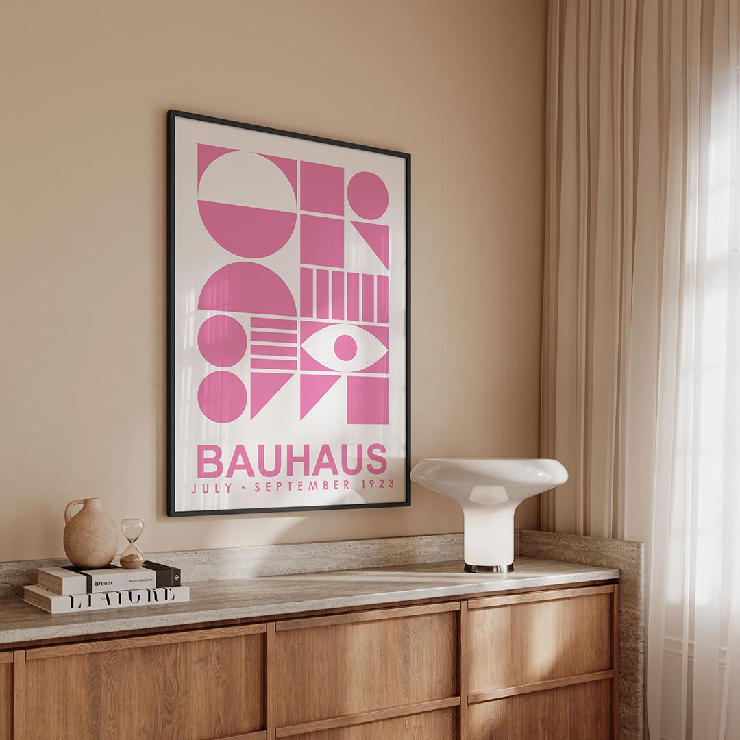 Vormen en vlakken – geometrische Bauhaus poster in staand formaat
