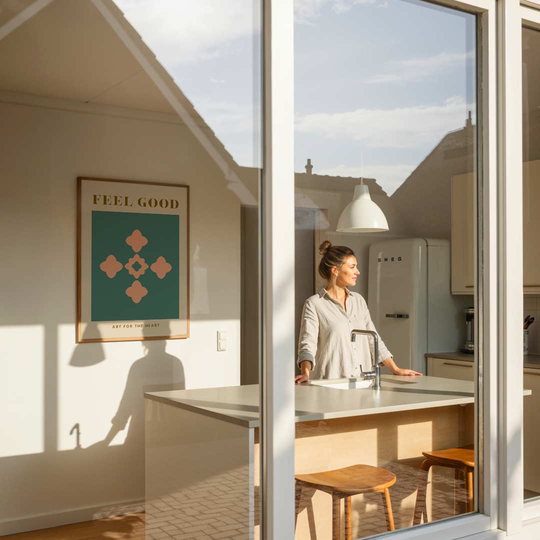 Feel Good Wanddecoratie – elegante poster in staand formaat