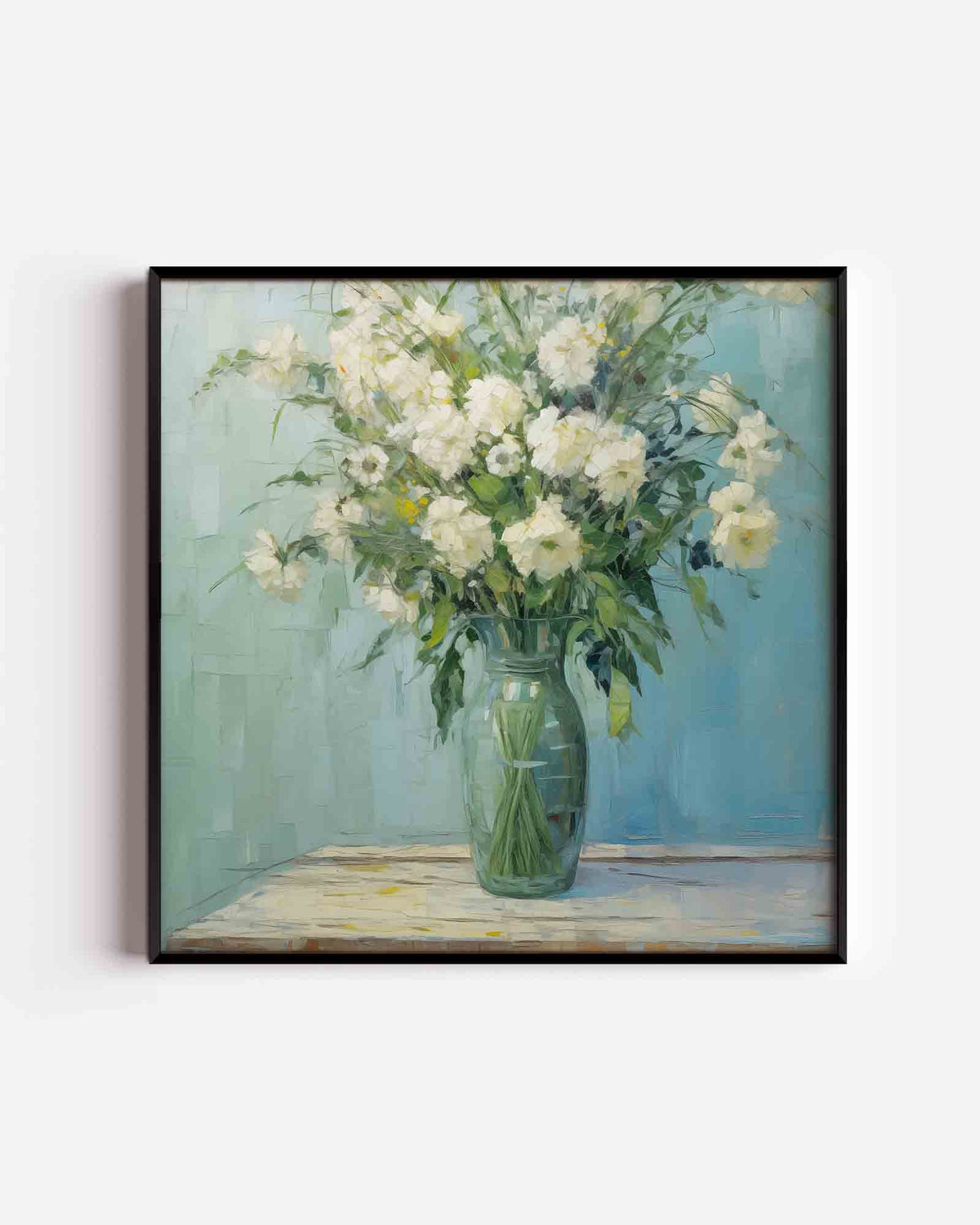 Bloemen in vaas – bloemen vierkante poster als wanddecoratie