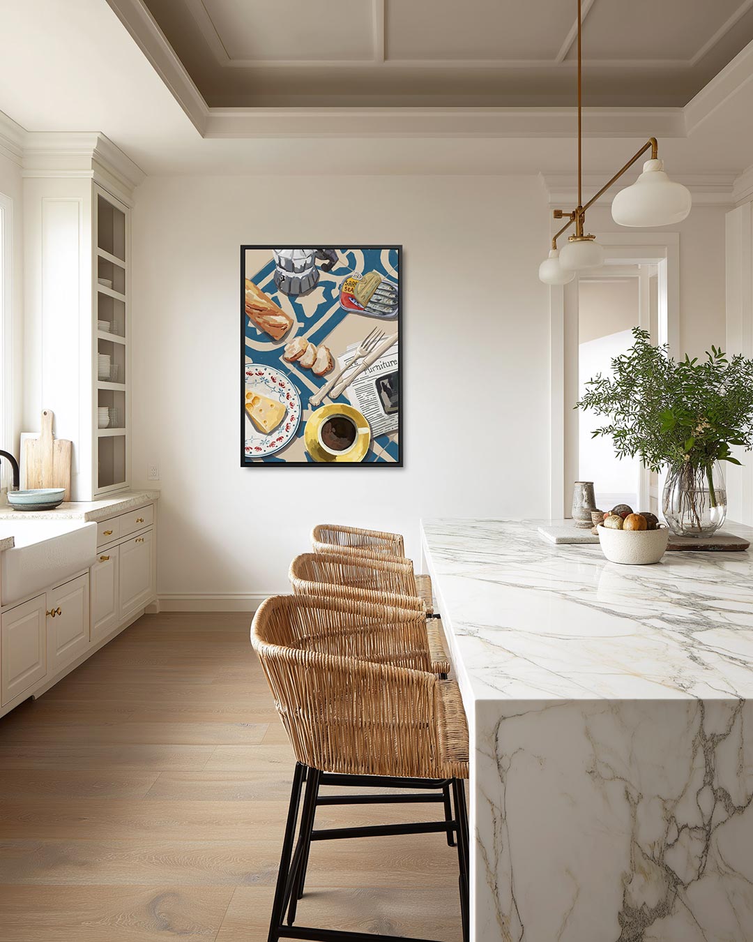 Ontbijt compositie – staand wanddecoratie kunstwerk