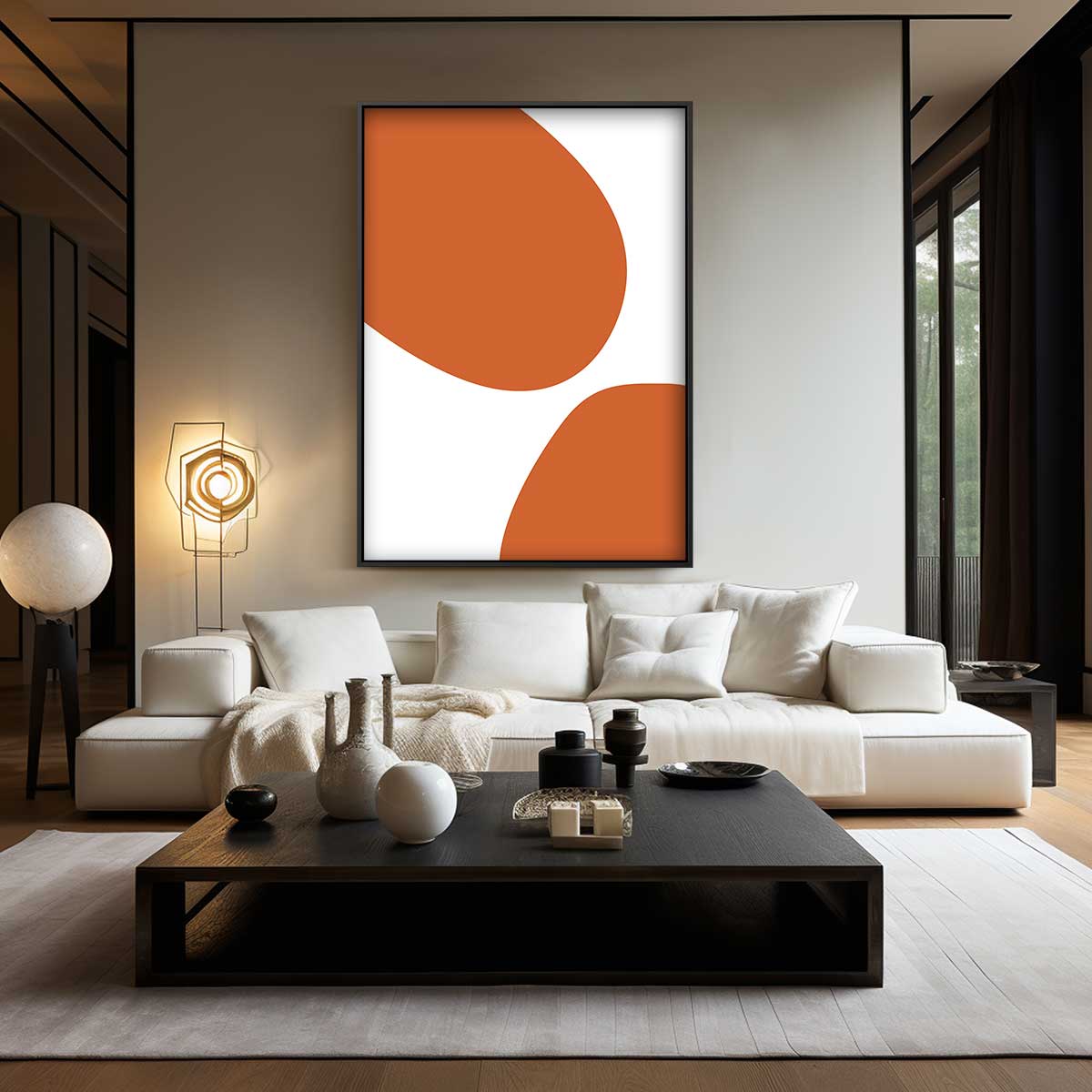 Vloeiende Aardetinten – modern portret kunstwerk van WallArtistic