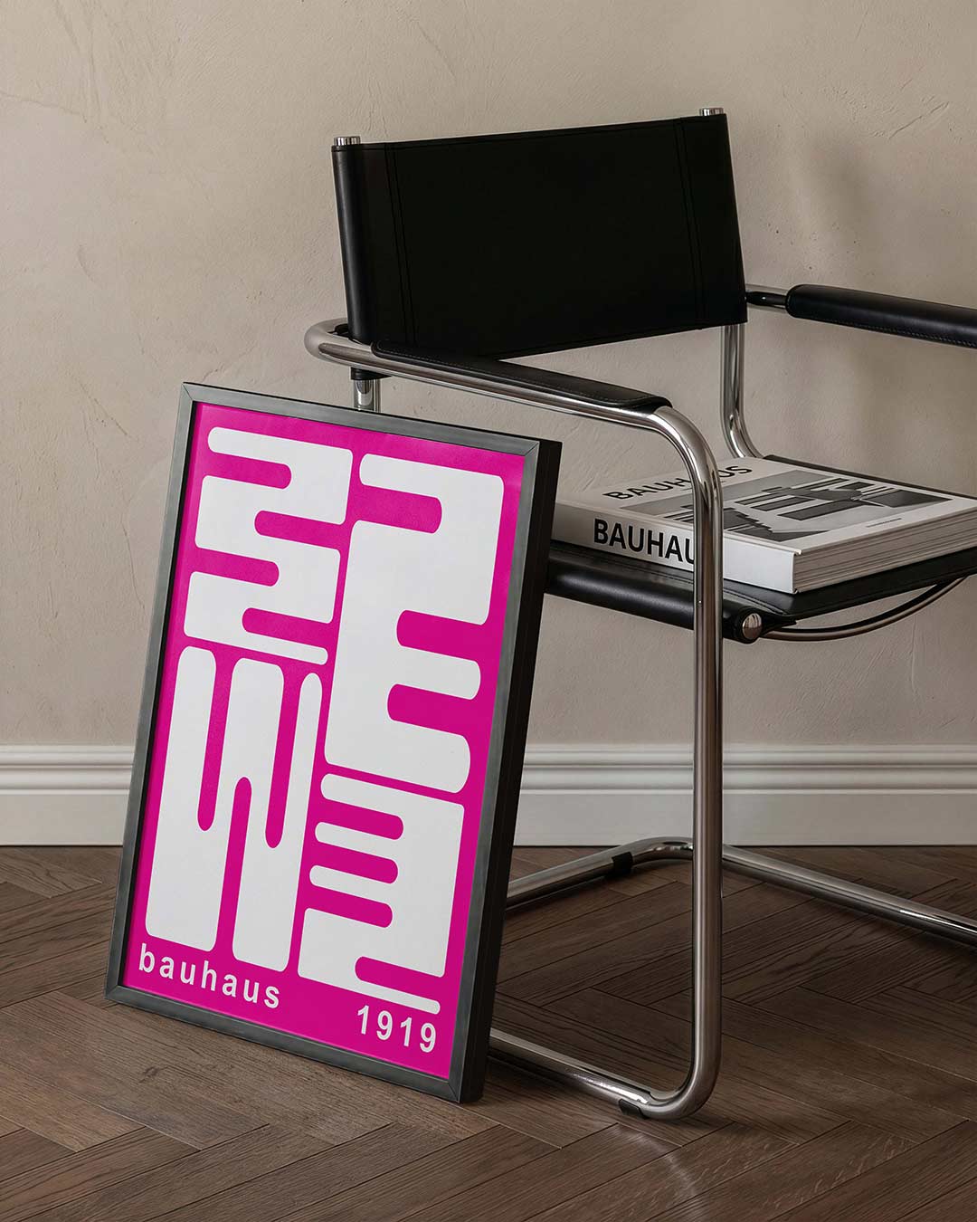  – staande Bauhaus poster voor aan de muur
