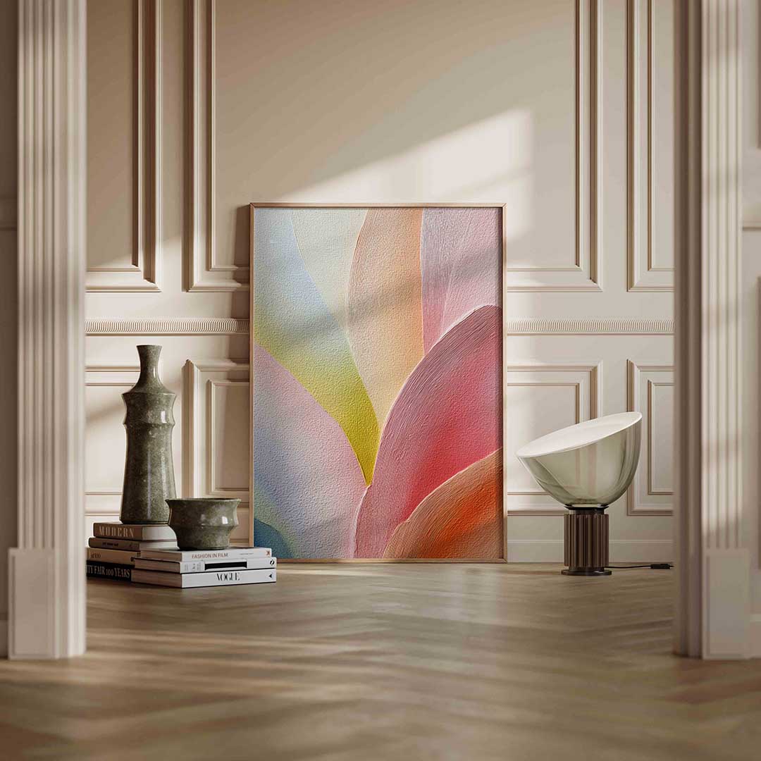 Abstracte vormen – staande abstracte wanddecoratie van WallArtistic