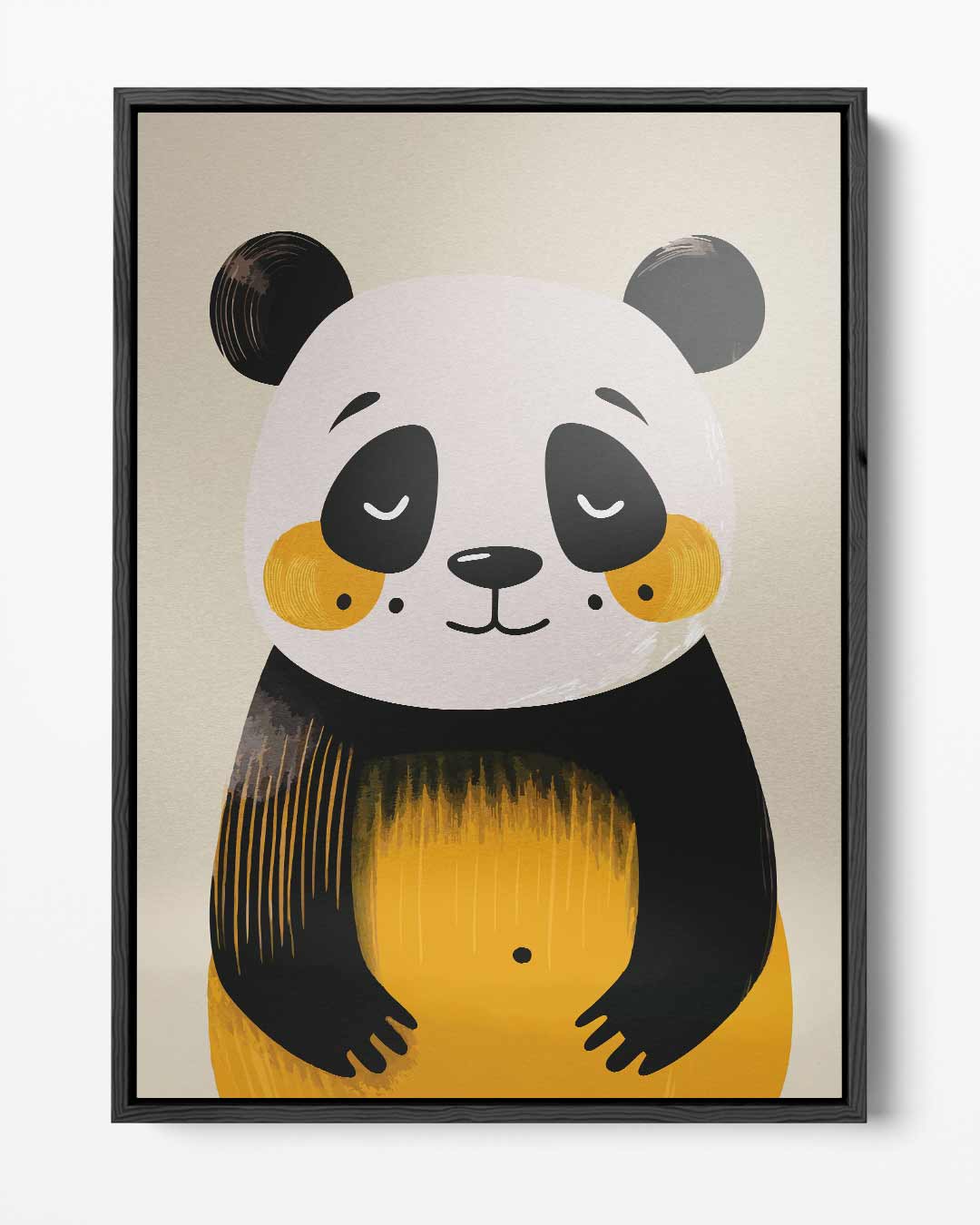 Vrolijke Panda Print – portret kunstwerk als wanddecoratie