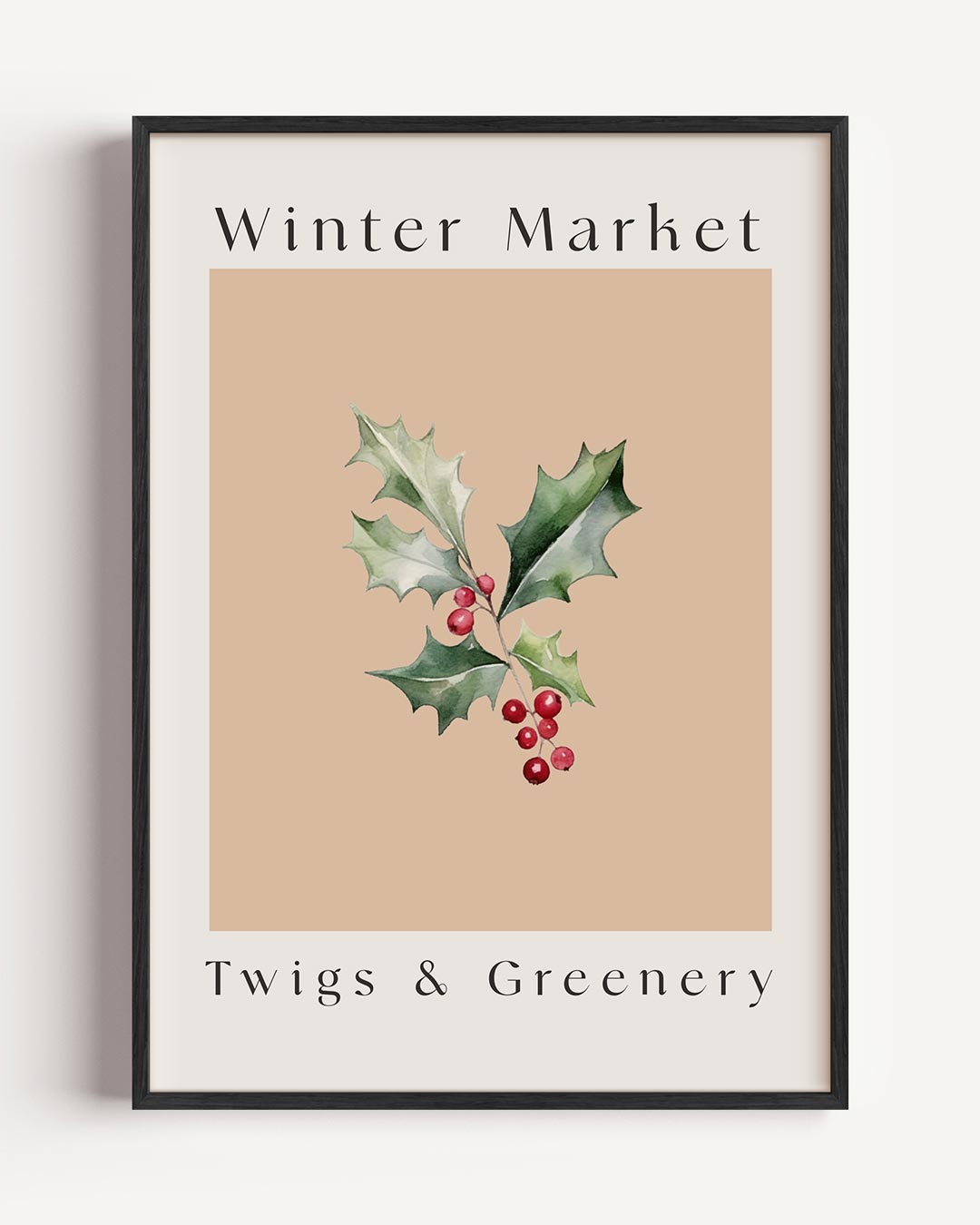Winter Market – kerst portret poster als wanddecoratie