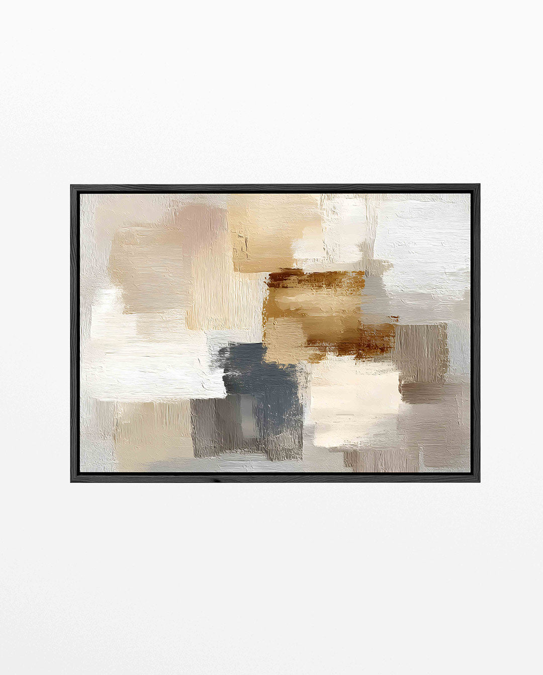 Zachte kleuren compositie – Aardse – liggend abstract kunstwerk