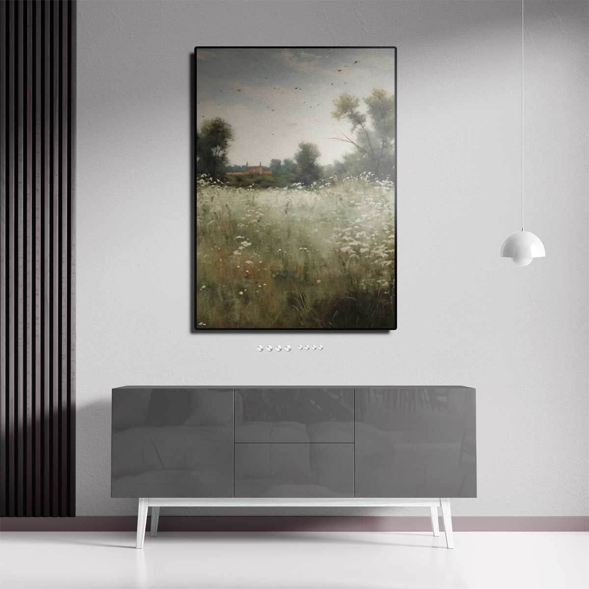 Rustgevend Veldlandschap – dibond kunstwerk als wanddecoratie