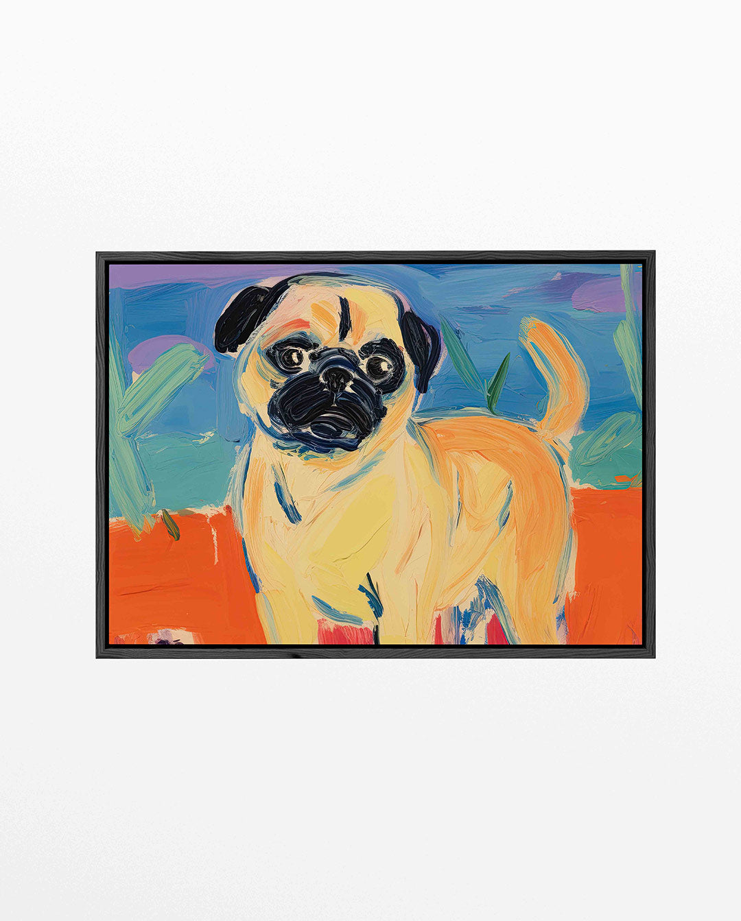 Kleurrijke hond – liggend kinder kunstwerk