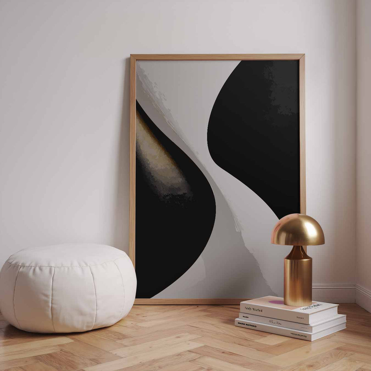 Abstracte Elegantie – staande kleurrijke abstracte wanddecoratie van WallArtistic