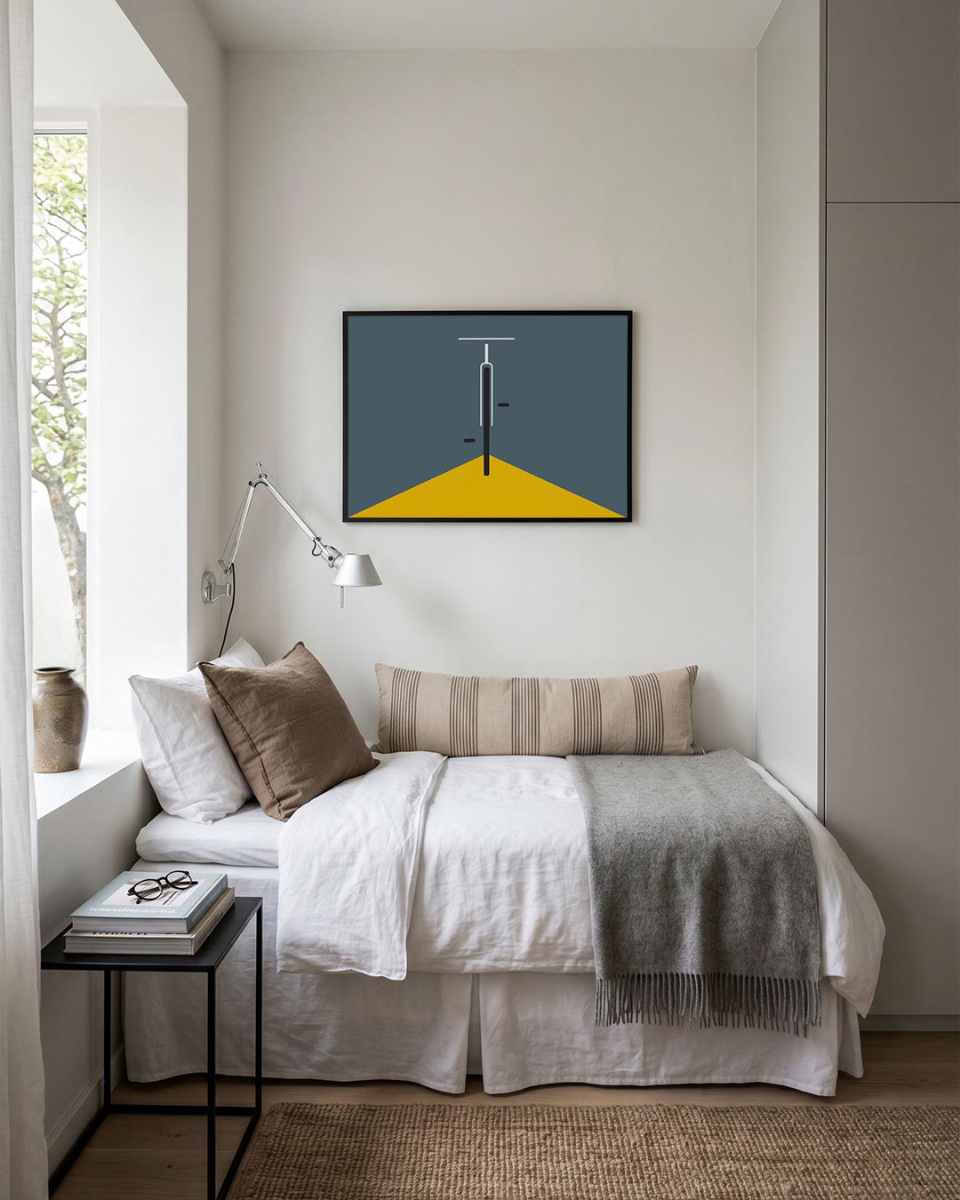 Lijnen en vlakken – moderne Bauhaus wandkunst als poster