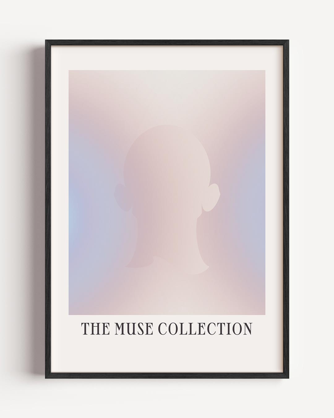 Schilderachtige Pastel Silhouette – mindfulness portret poster als wanddecoratie
