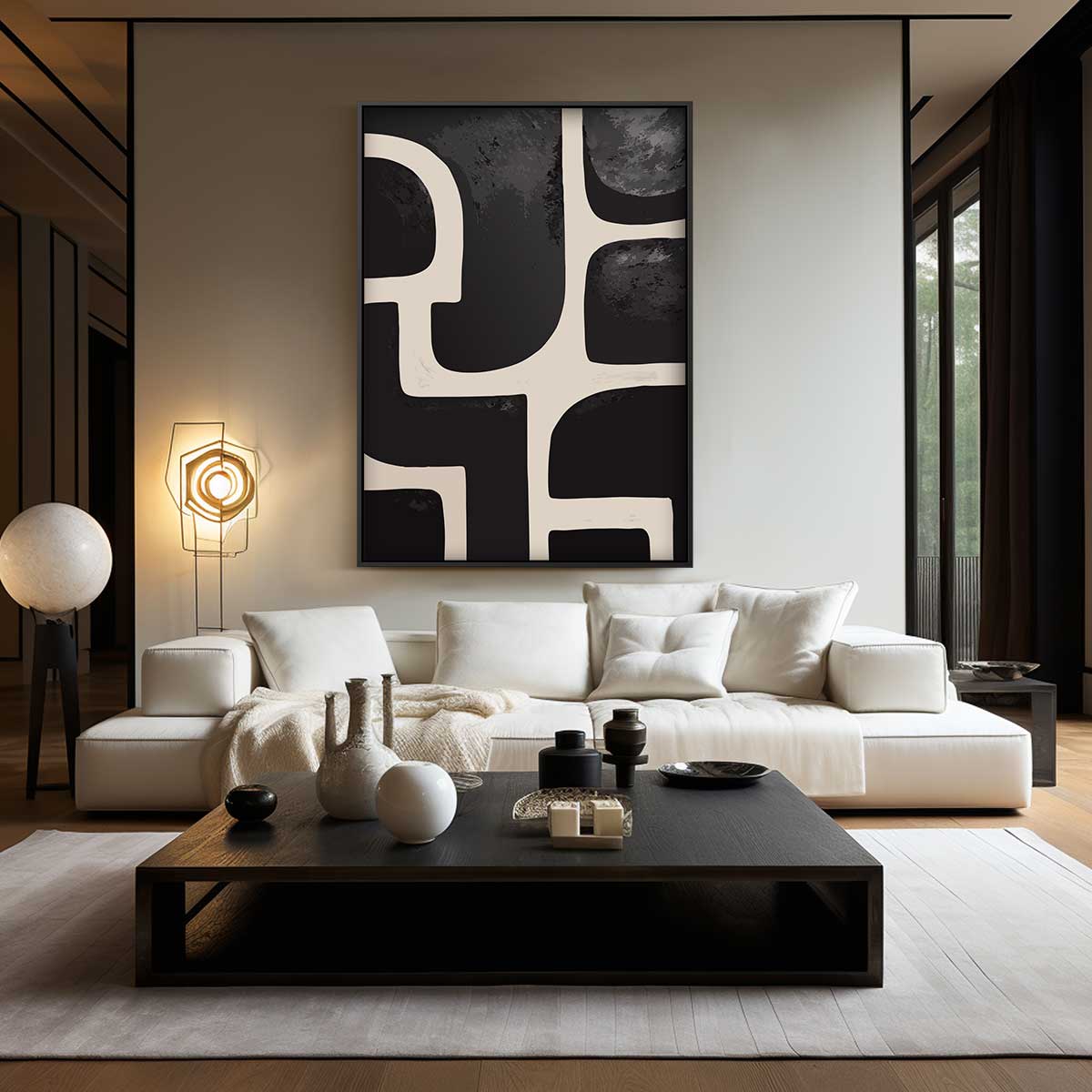 Moderne Abstracte Visie – modern portret kunstwerk van WallArtistic