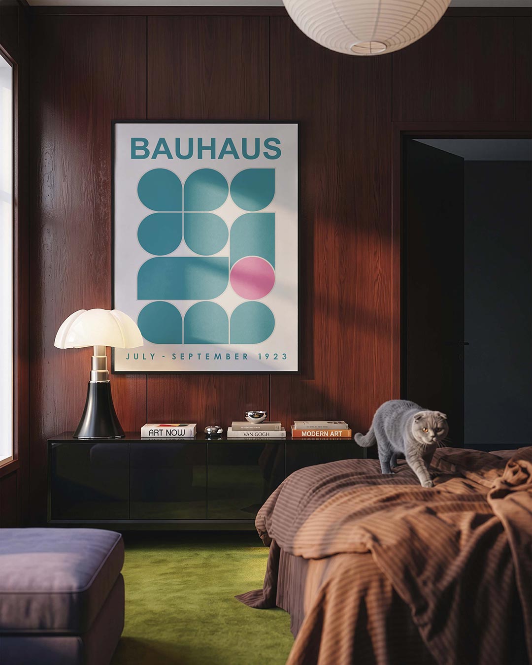Vorm en kleur – geometrische Bauhaus poster in staand formaat