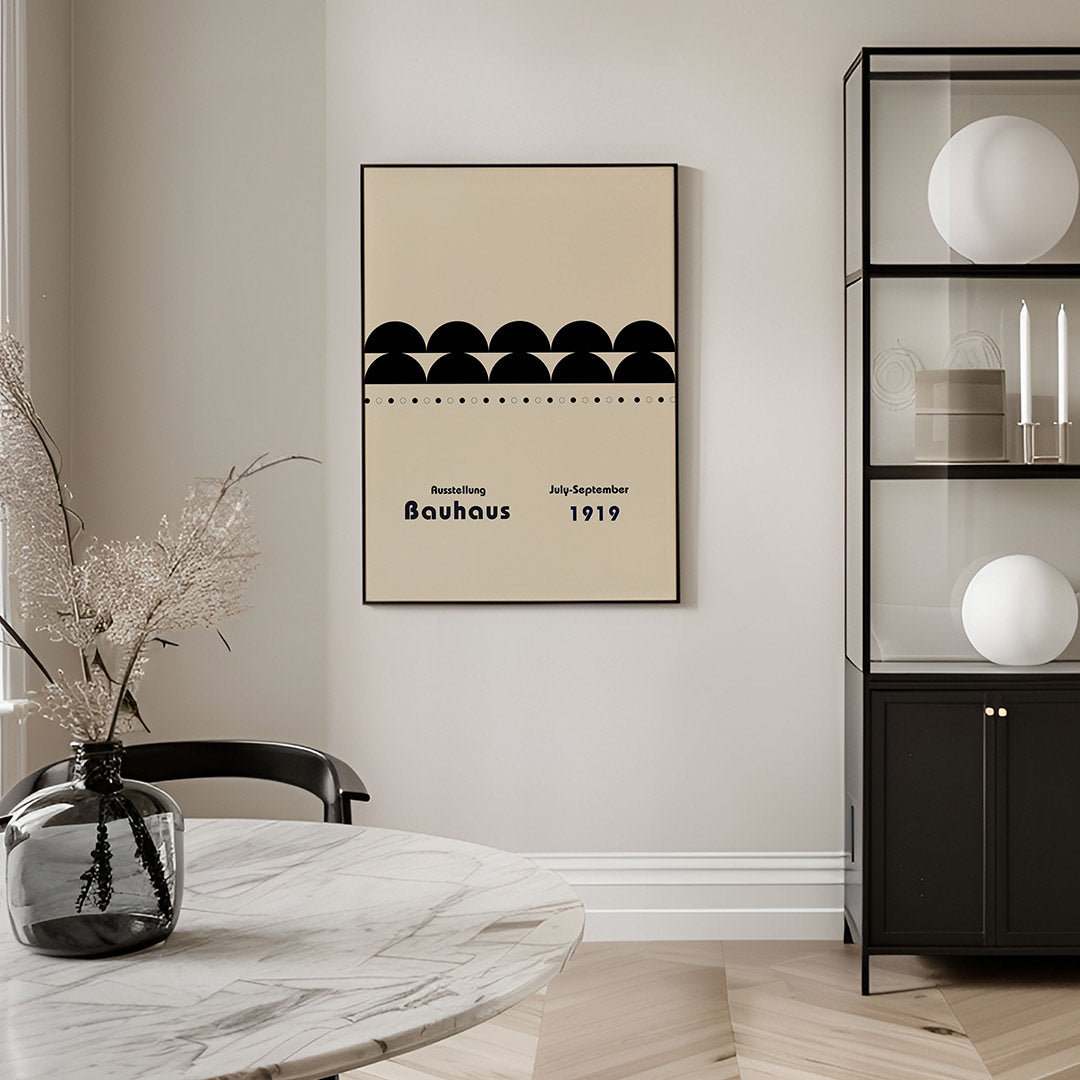 Vorm en balans – geometrische Bauhaus poster in staand formaat