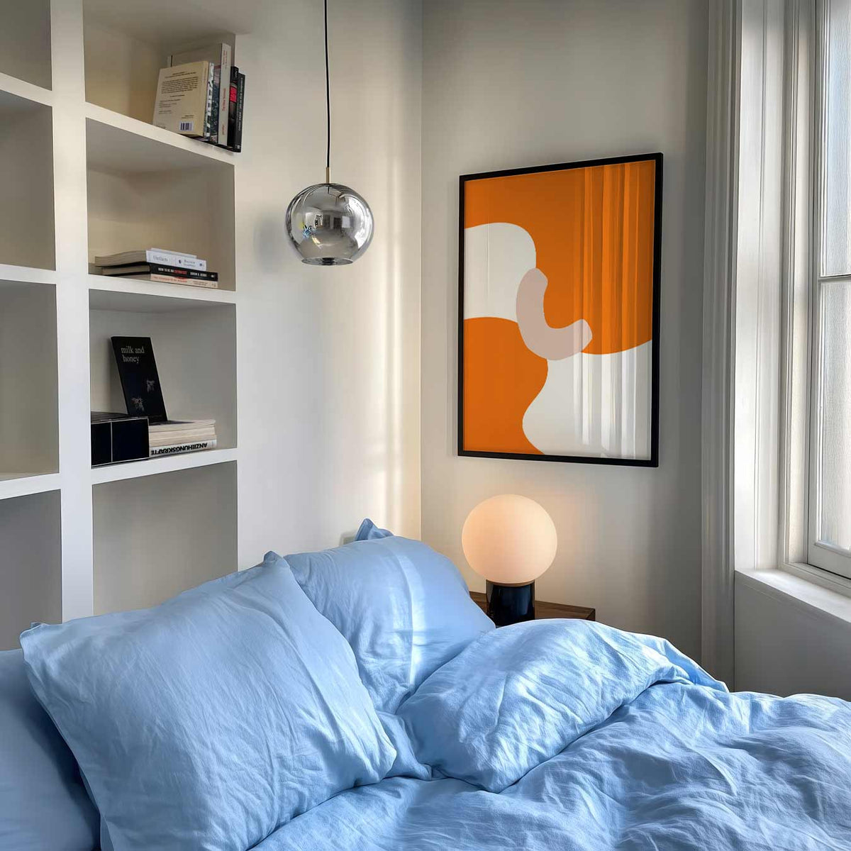 Energiek Abstracte Kunstprint – abstracte poster als moderne staande wanddecoratie