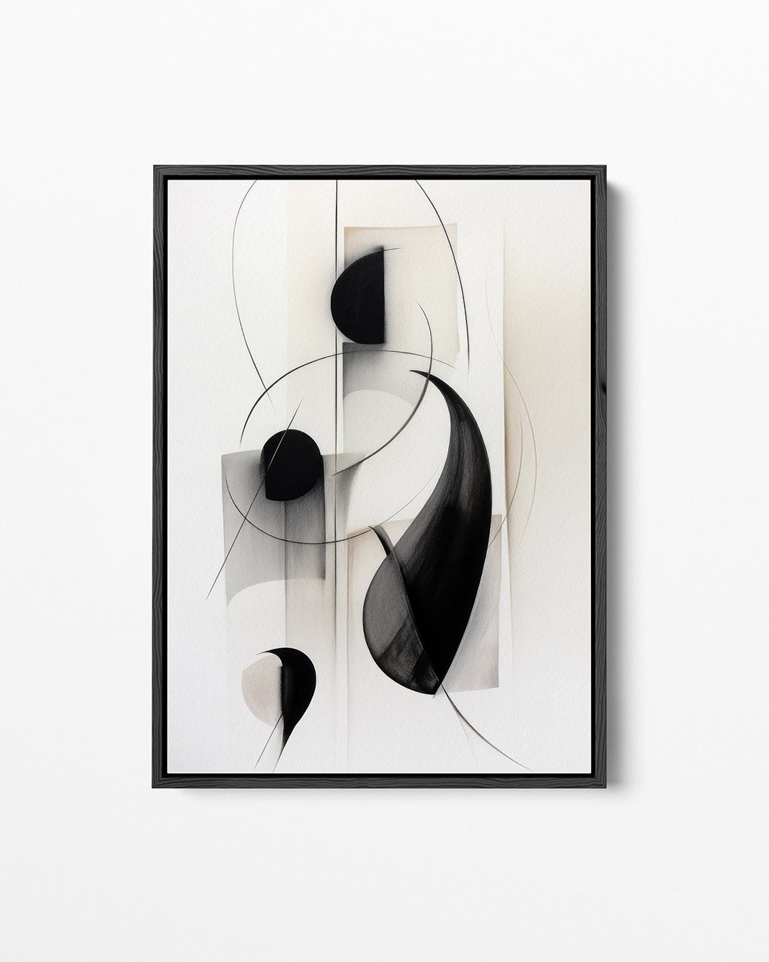 Vloeiende lijnen compositie – staand wanddecoratie kunstwerk