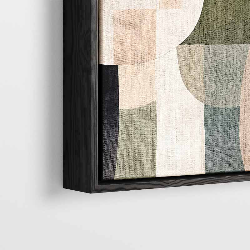 Harmonische Abstractie in Aardetinten – plexiglas kunstwerk als wanddecoratie