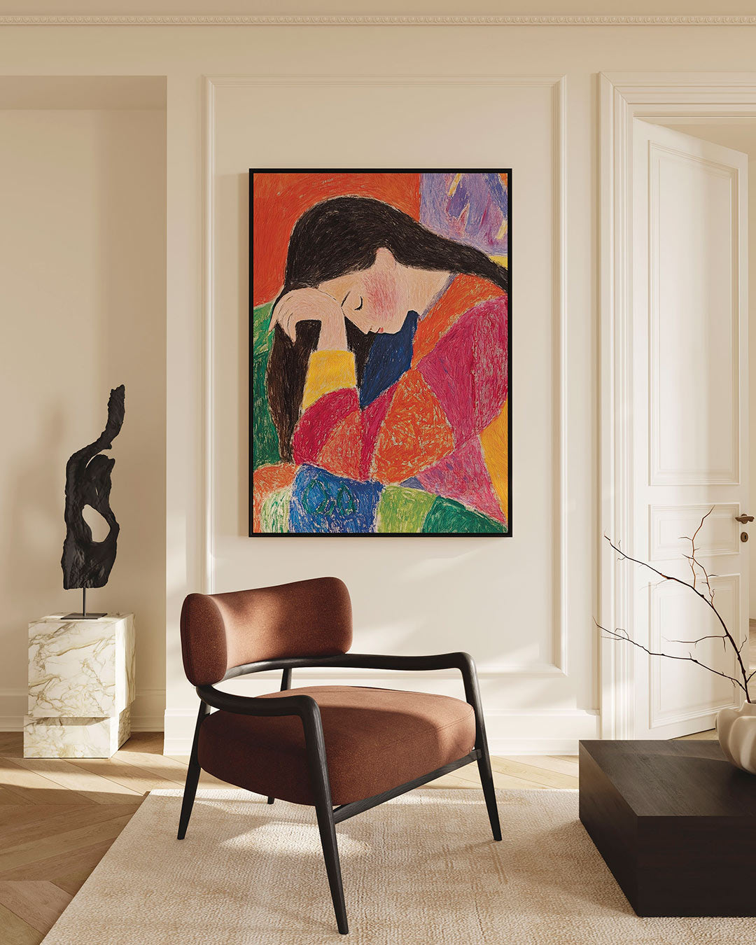Kleurrijke dromer – staand wanddecoratie kunstwerk