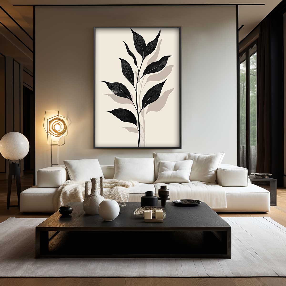 Natuurlijke Elegantie Wanddecoratie – modern portret kunstwerk van WallArtistic